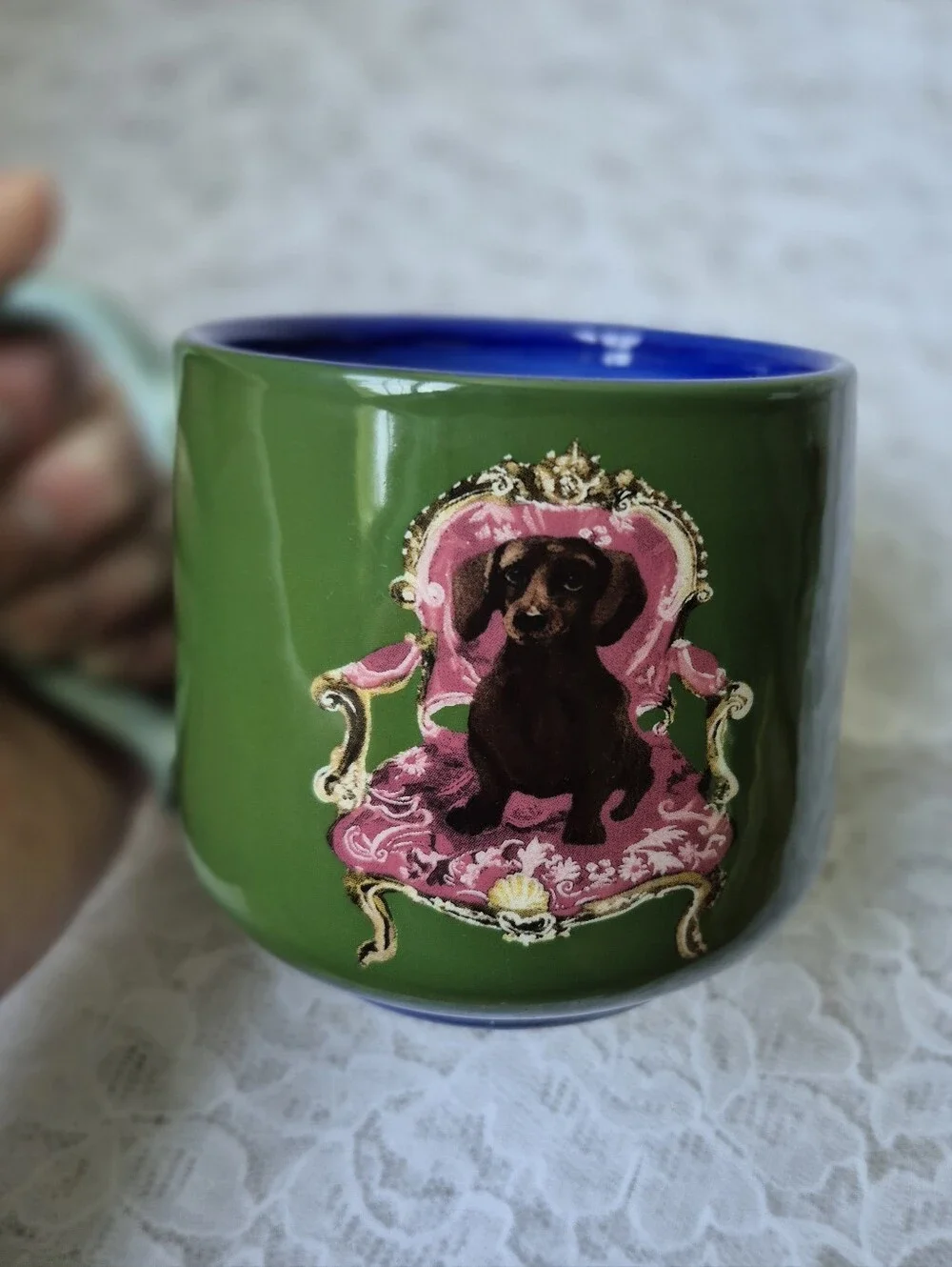 Anthropologie Raphael Balme Dachshund Dog Coffee Cup